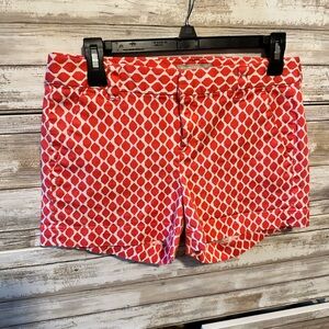 ❤️❤️ Banana Republic Red Print Shorts Size 4 Summer Preppy Casual